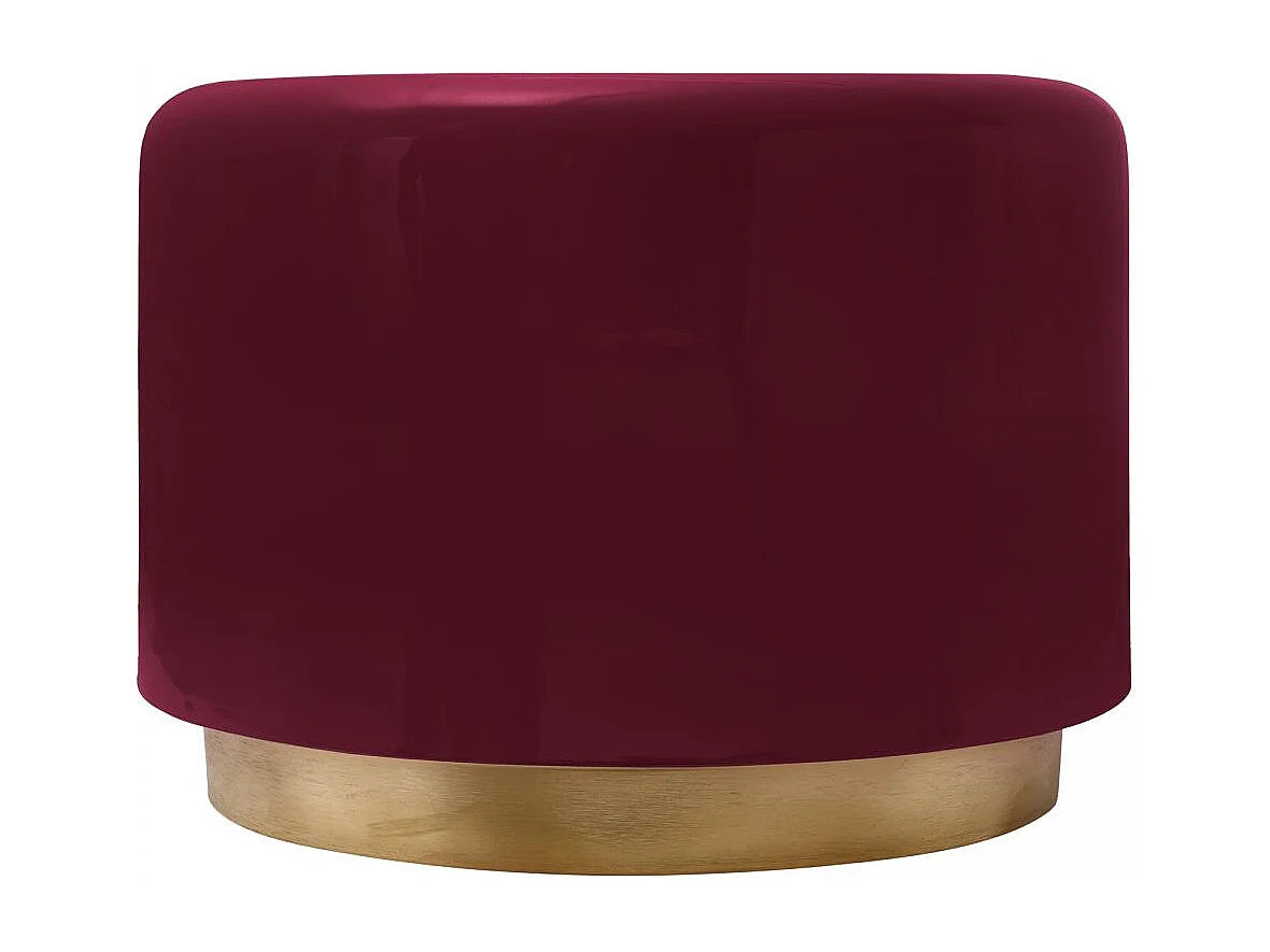 Bout de canapé en fer rétro-vintage rouge baie – GARNET