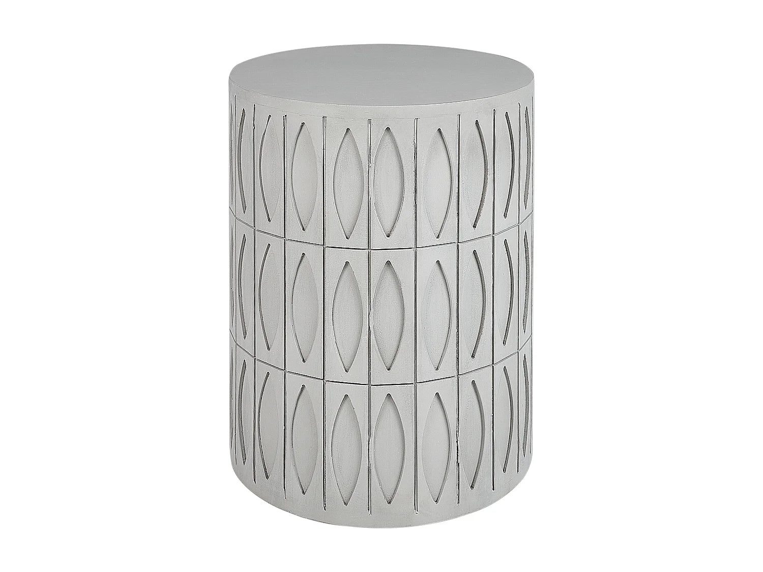 Bout de canapé colonne en MDF gris clair – COLINE