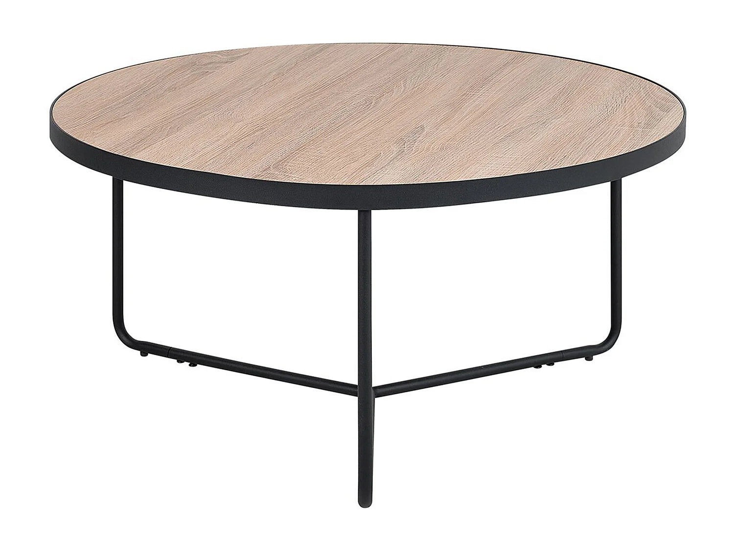 Bout de canapé rond plateau bois grand format – MELODIA
