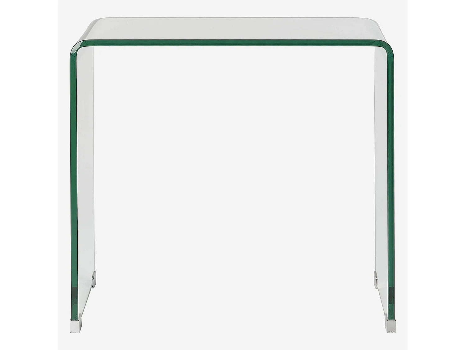Bout de canapé carré en verre trempé transparent – CRISTA