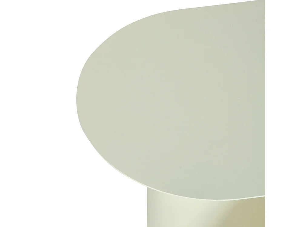 Bout de canapé en métal beige forme courbe – SIROCCO