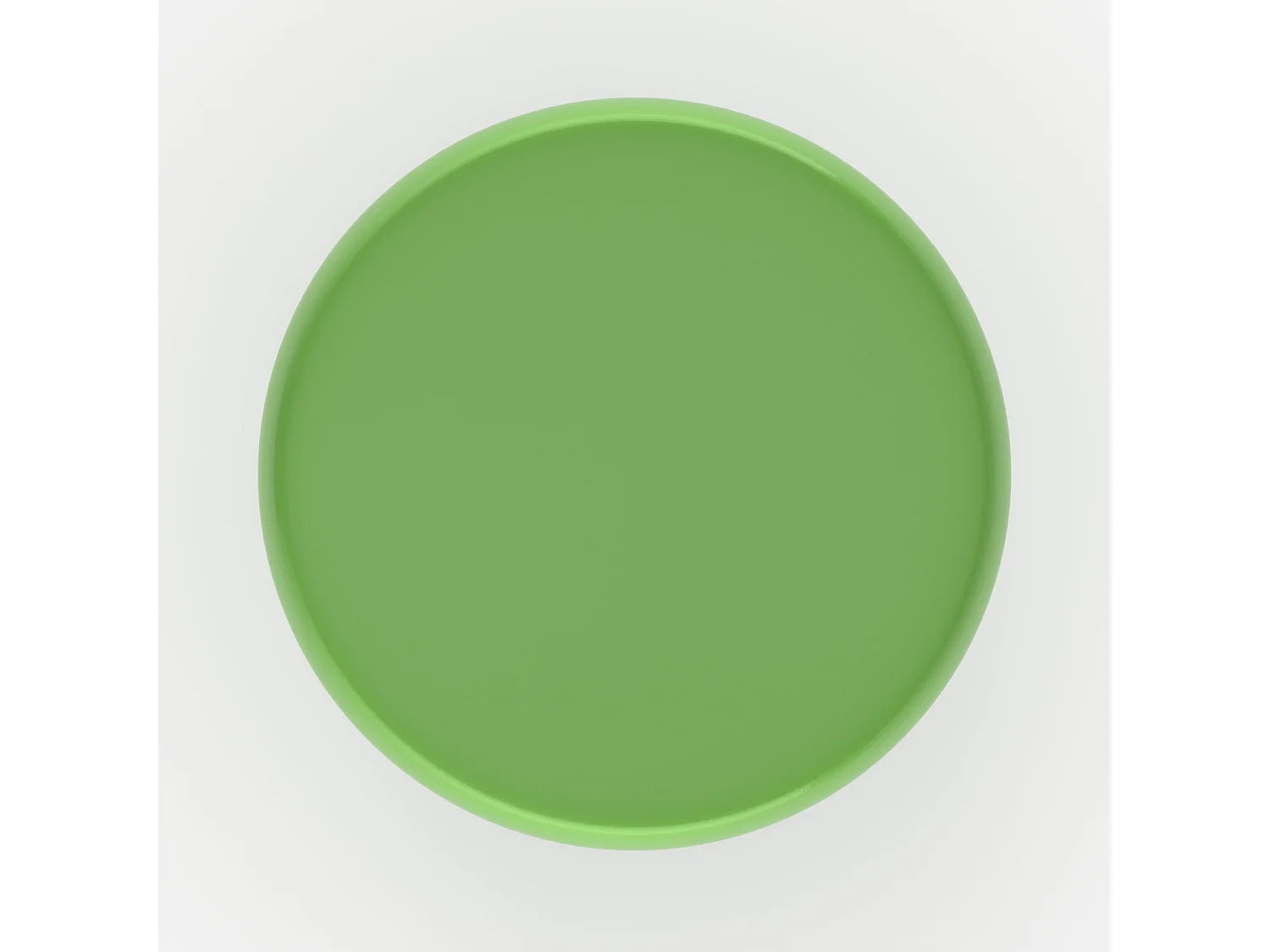 Bout de canapé rond en métal vert pomme – POMME