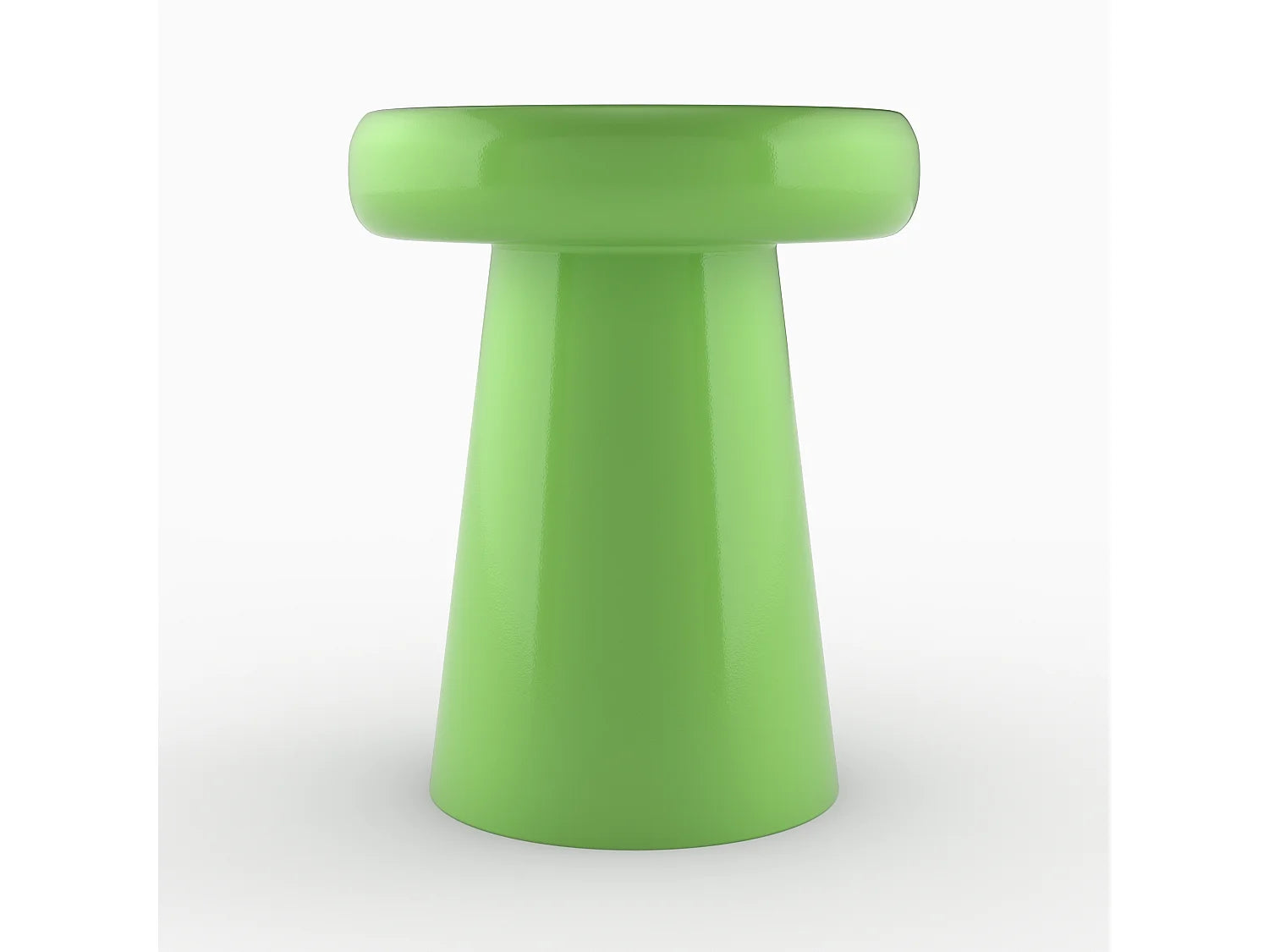 Bout de canapé rond en métal vert pomme – POMME