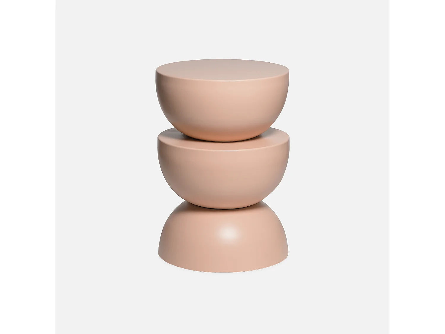 Bout de canapé rond en métal rose – SORAYA