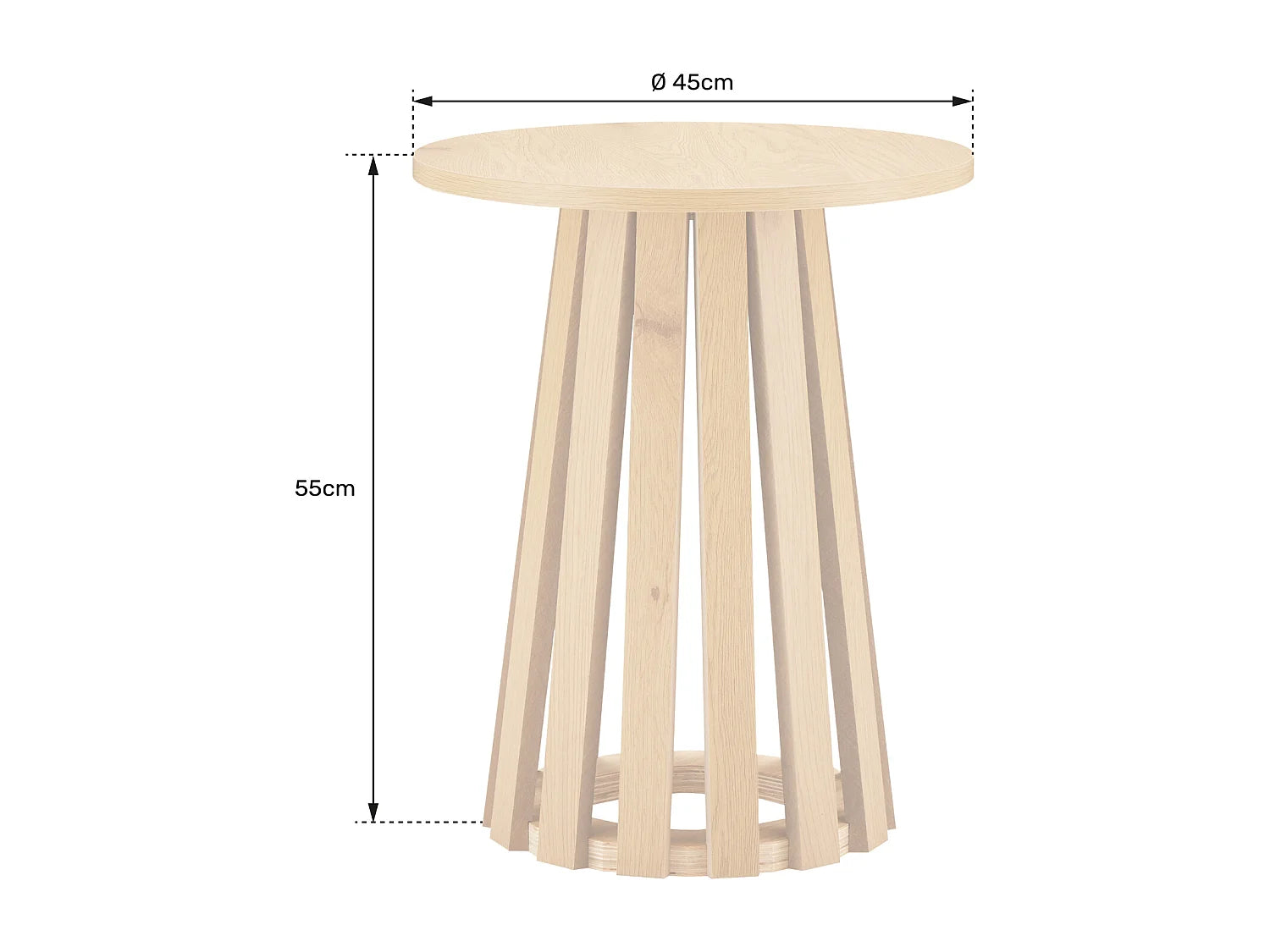 Bout de canapé rond bois style scandinave – HALLA