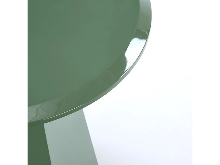 Bout de canapé rond laqué vert design – KIVÉO