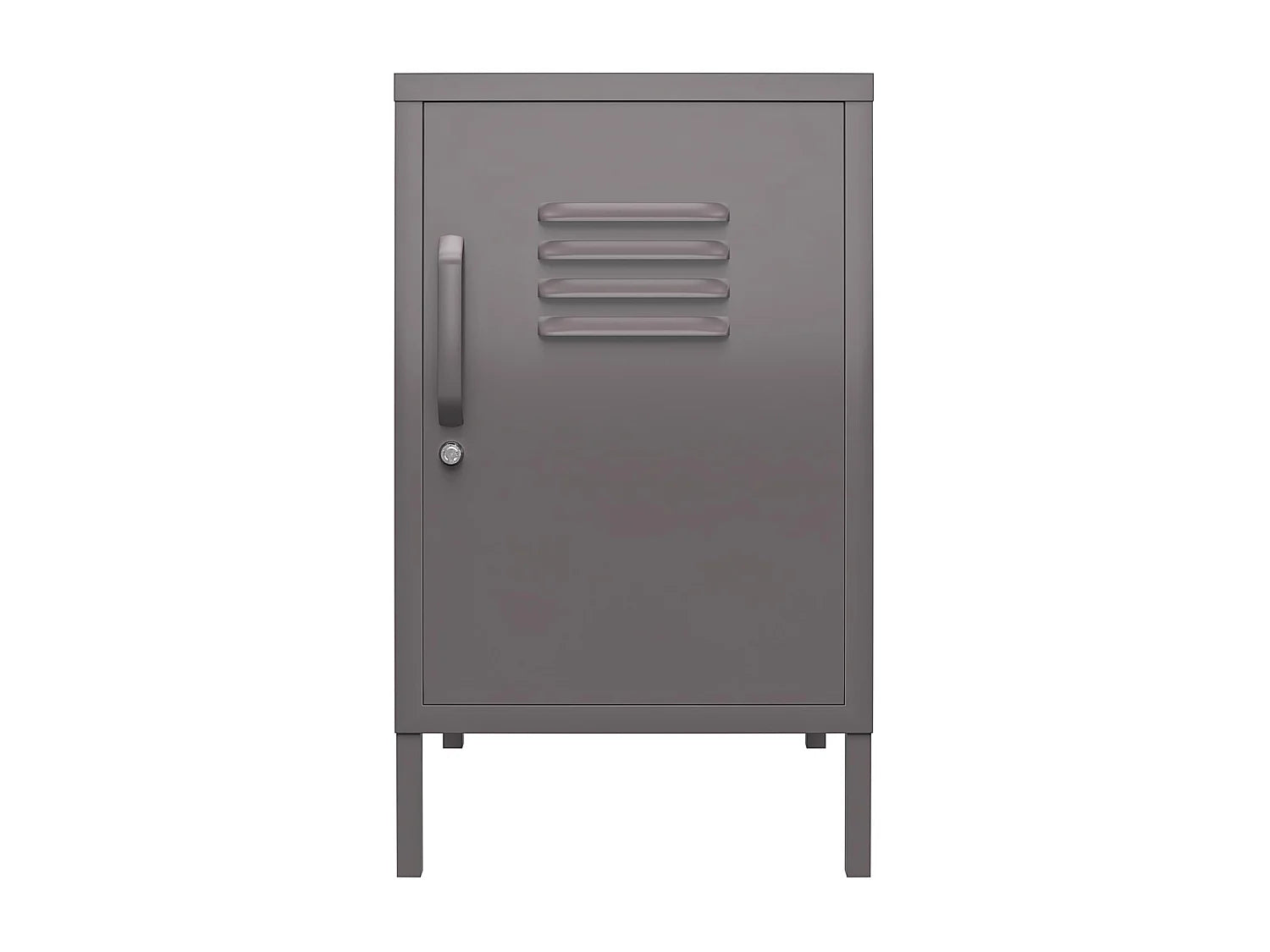 Bout de canapé en métal gris à porte – BRADWELL