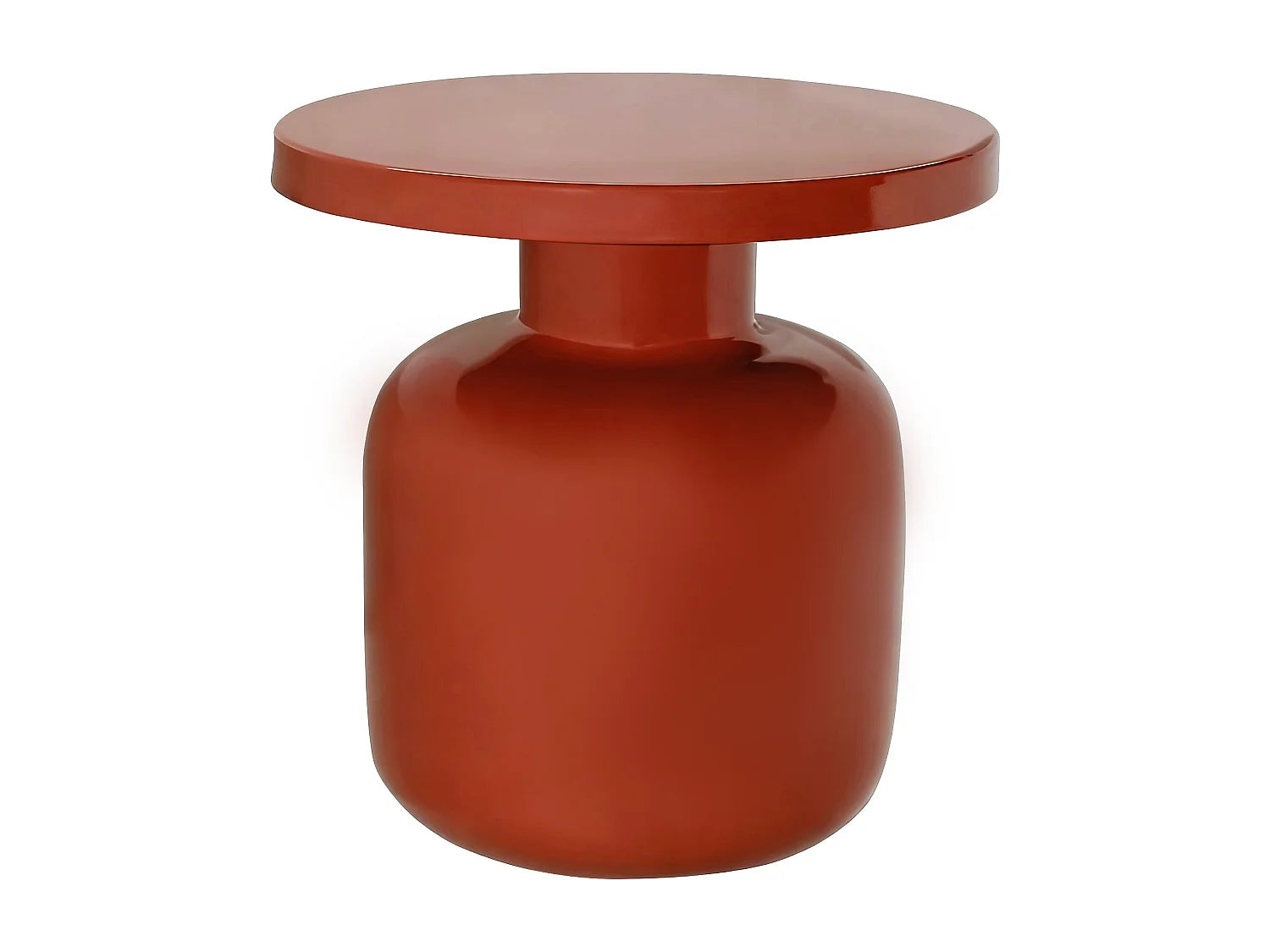 Bout de canapé cylindrique métal terracotta – TERANI