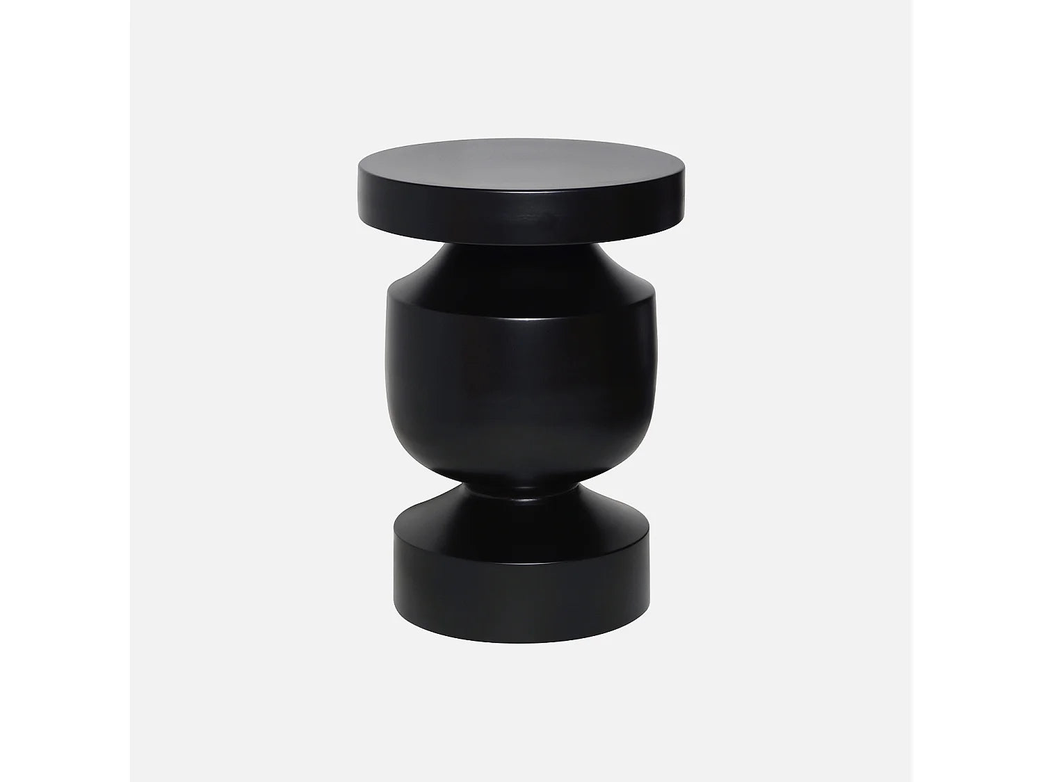Bout de canapé rond en métal noir – GEODE