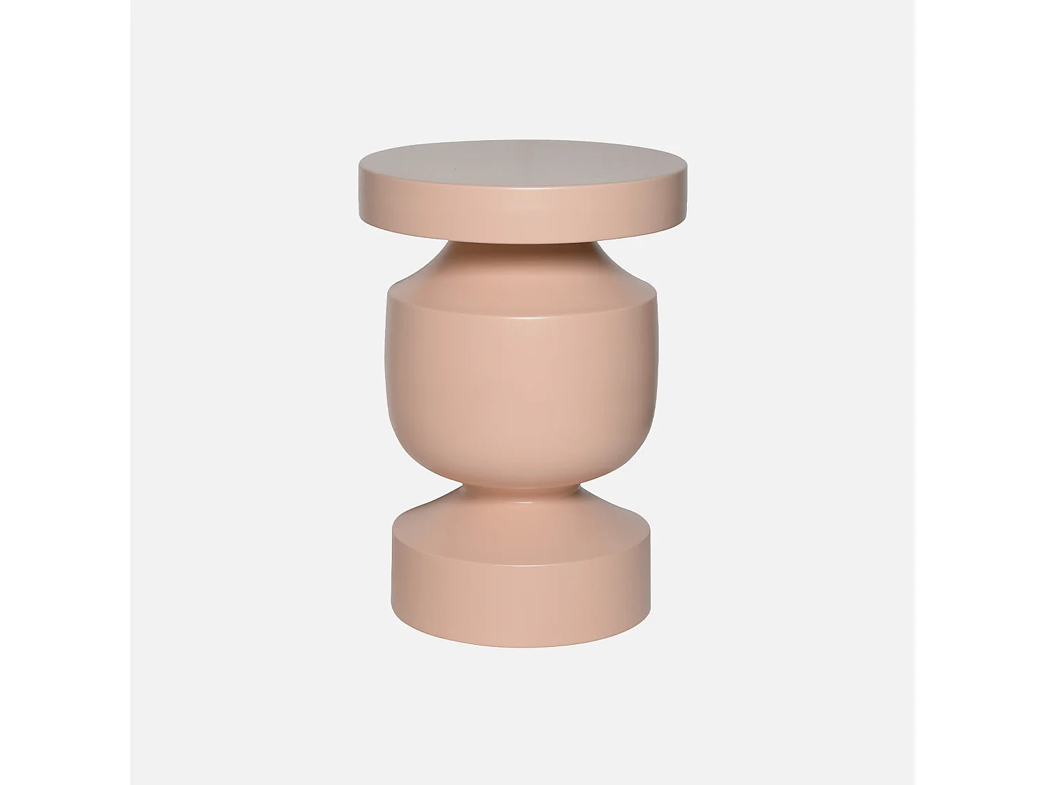 Bout de canapé géométrique en métal rose – PRISMA