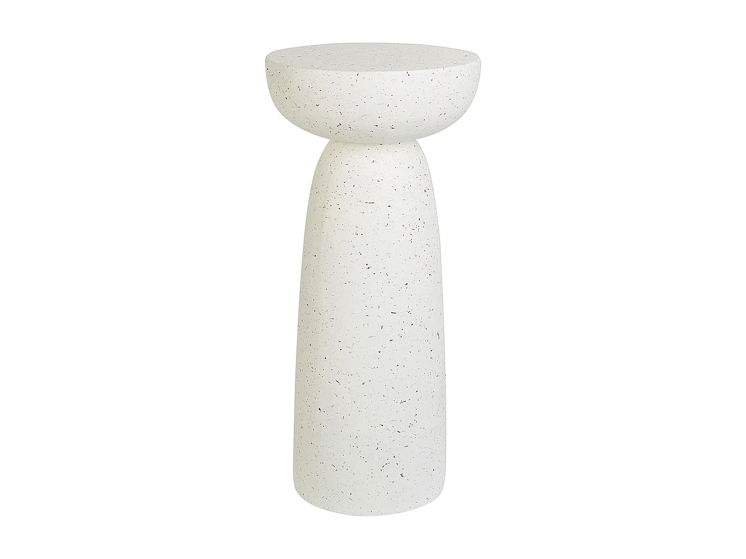 Bout de canapé haut effet terrazzo blanc cassé – CADENA