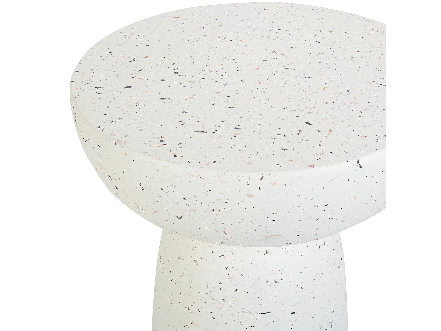 Bout de canapé haut effet terrazzo blanc cassé – CADENA