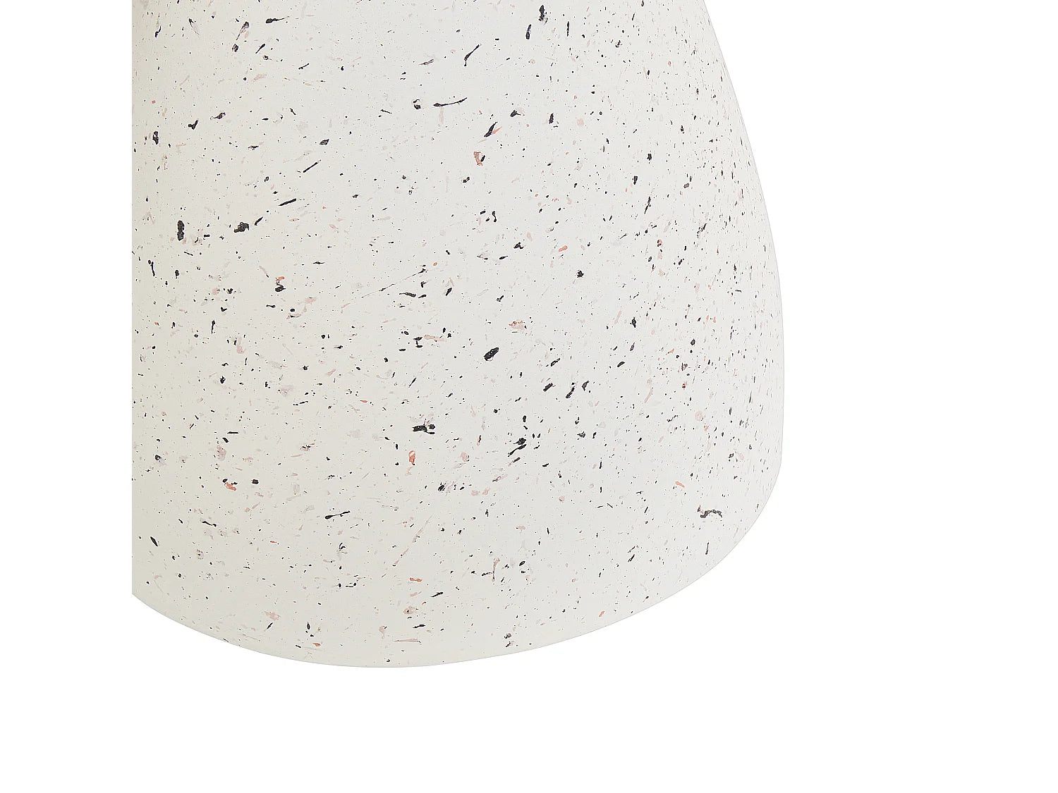 Bout de canapé rond effet terrazzo blanc cassé – RIVAGE