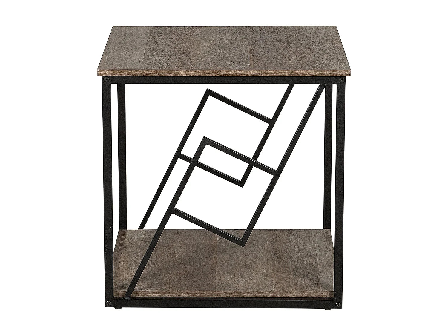 Bout de canapé bois clair structure acier noir – FORRENA