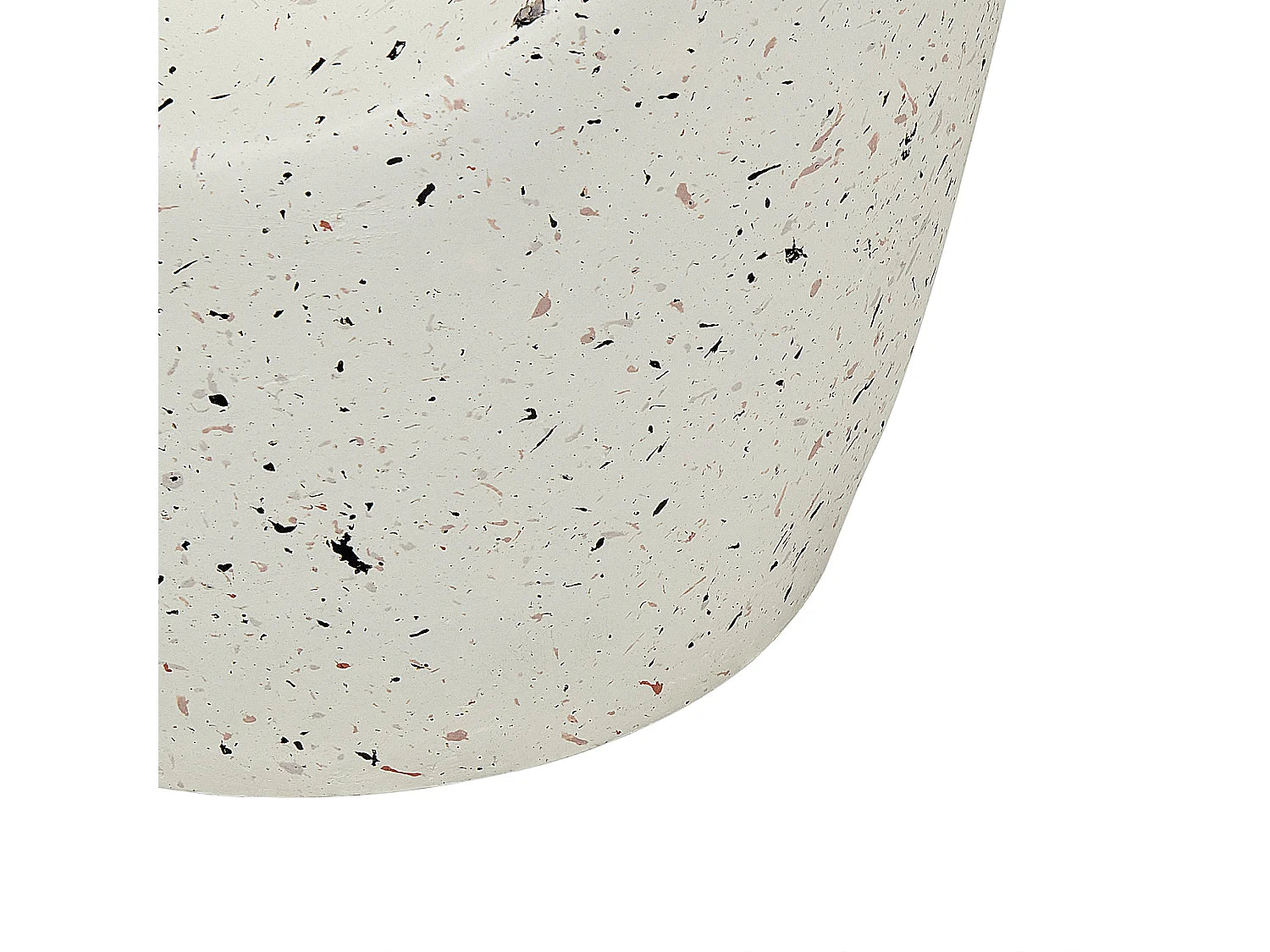 Bout de canapé rond effet terrazzo blanc cassé – TERRAZA