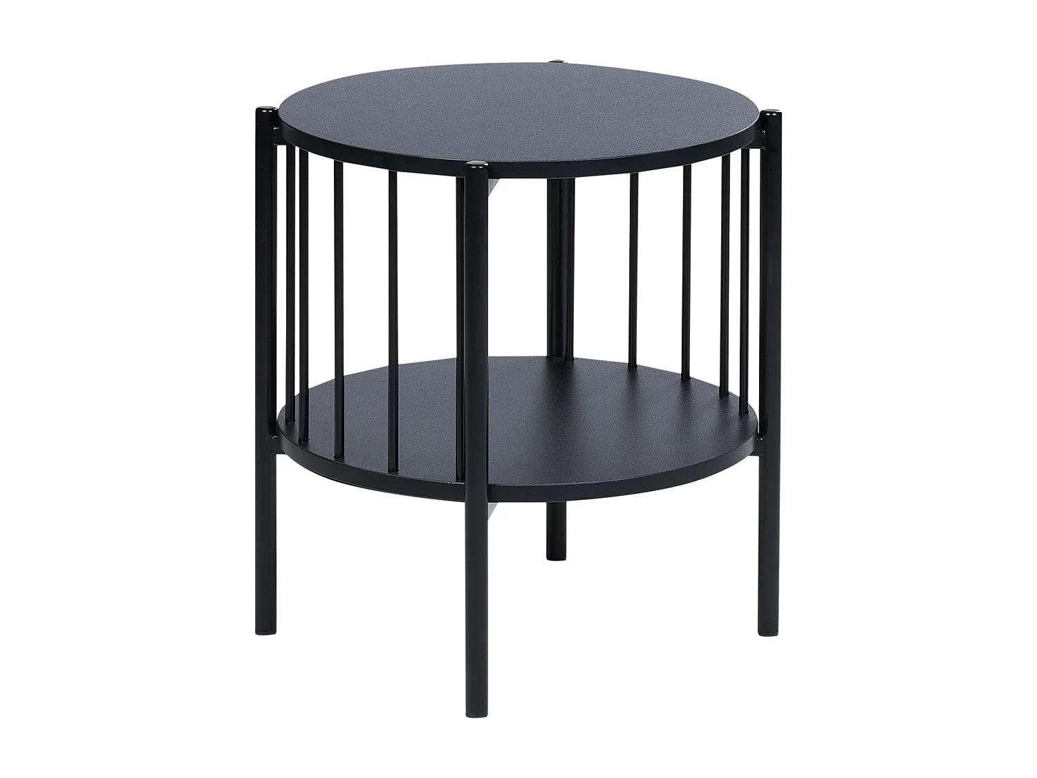 Bout de canapé rond noir Mid-Century – ORENO
