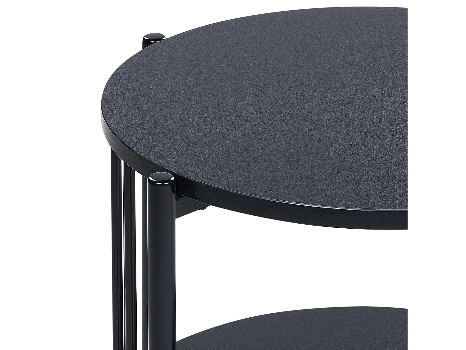 Bout de canapé rond noir Mid-Century – ORENO