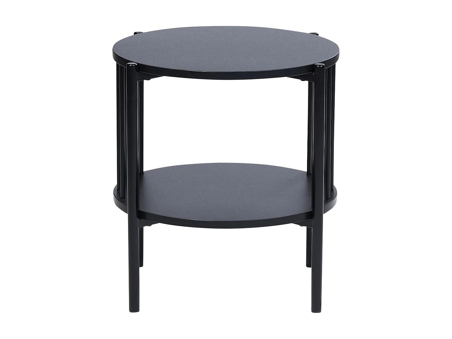 Bout de canapé rond noir Mid-Century – ORENO