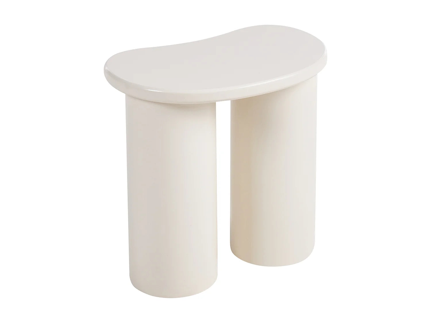 Bout de canapé organique blanc scandinave – ONDIA