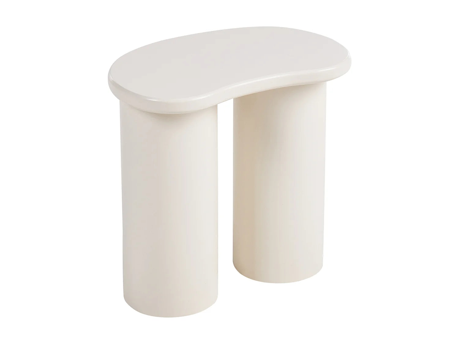 Bout de canapé organique blanc scandinave – ONDIA