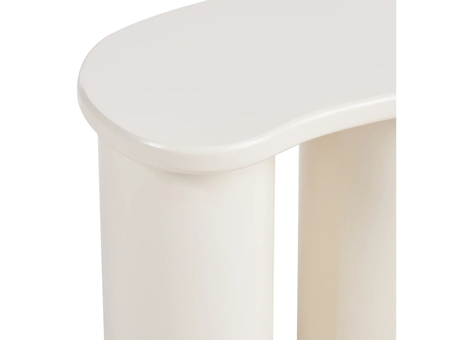 Bout de canapé organique blanc scandinave – ONDIA