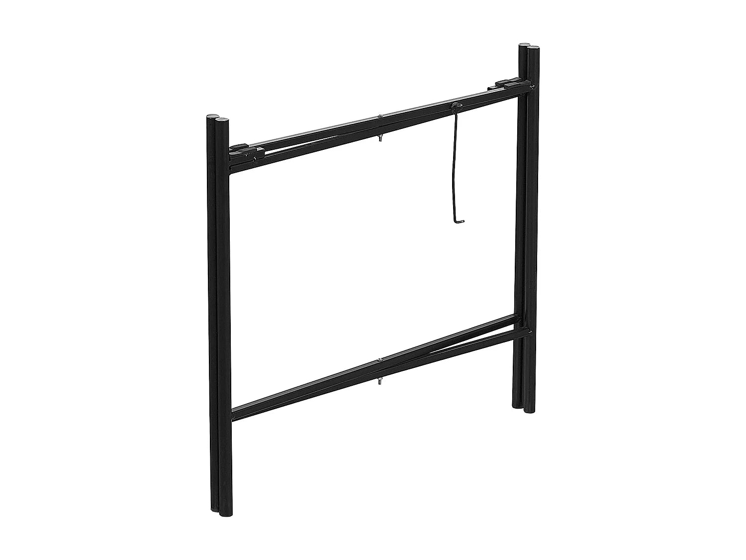 Bout de canapé rotin clair et métal noir – BAYO