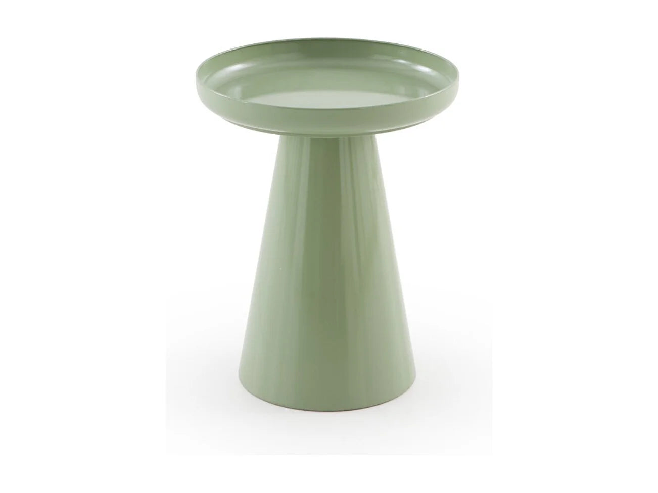 Bout de canapé conique verre vert menthe – MENTA