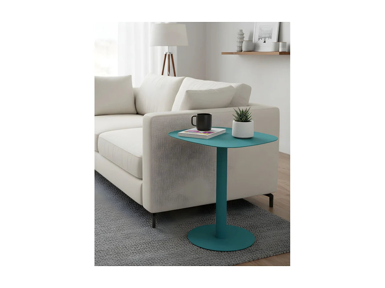 Bout de canapé en métal turquoise scandinave – FJORD