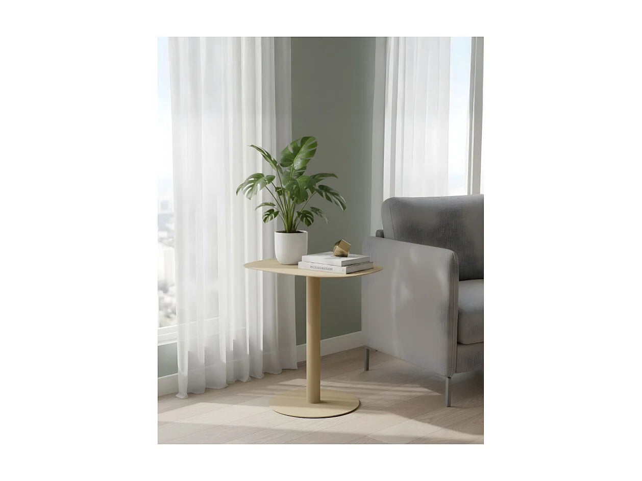 Bout de canapé scandinave en métal sable – NORDIK
