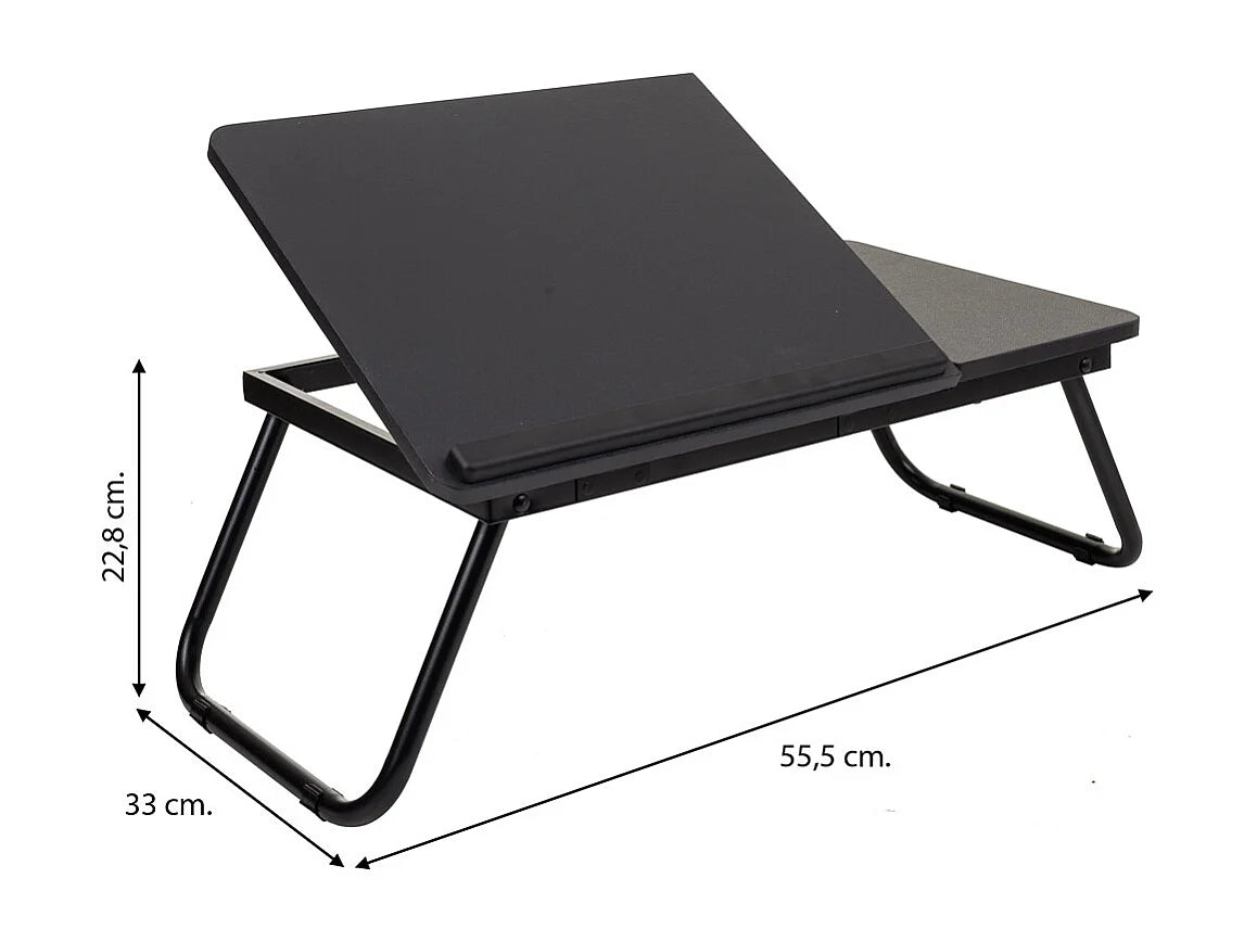 Bout de canapé pliable noir gain de place – PLIÈN