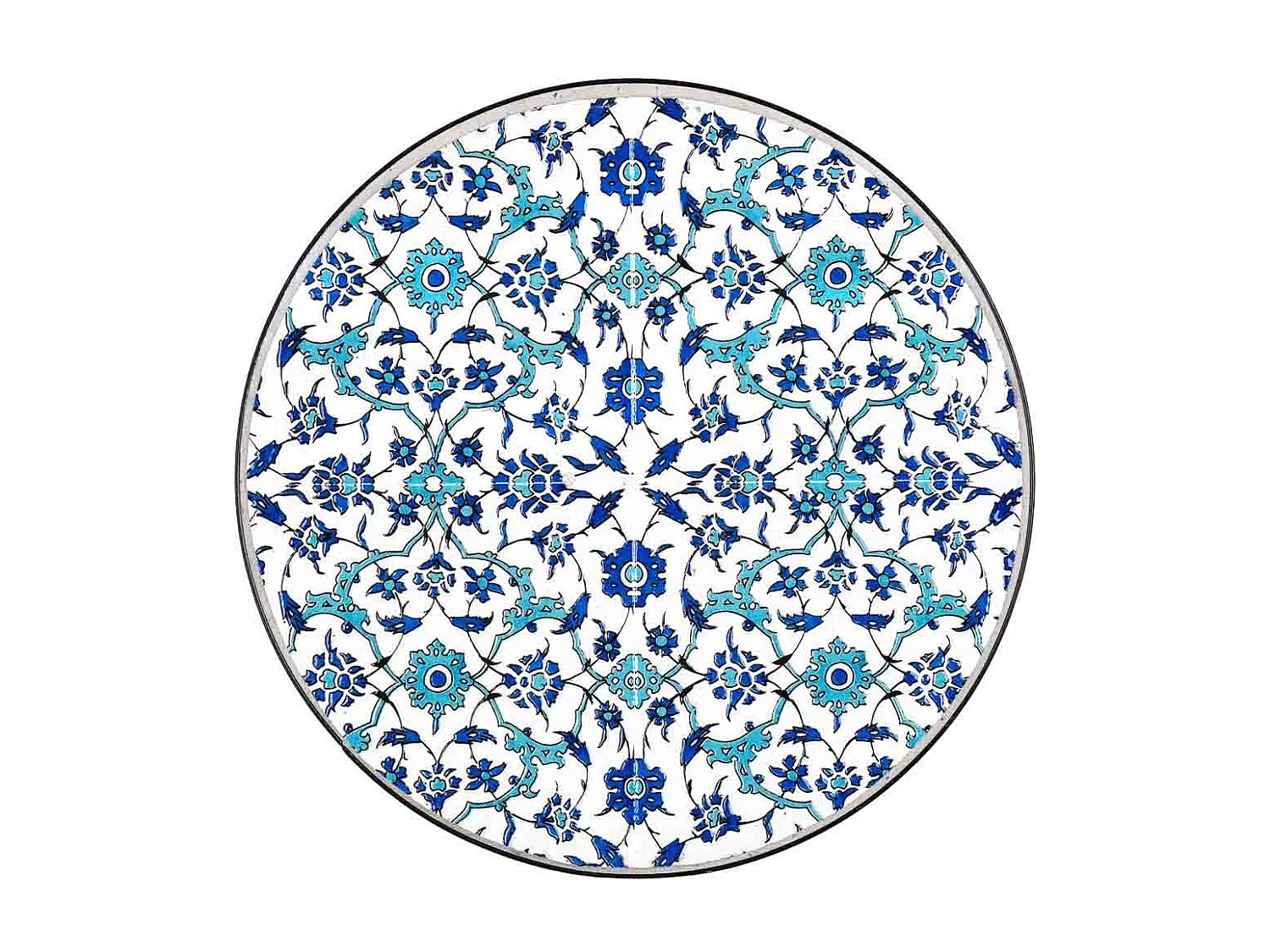 Bout de canapé en métal mosaïque noire – MEDITER