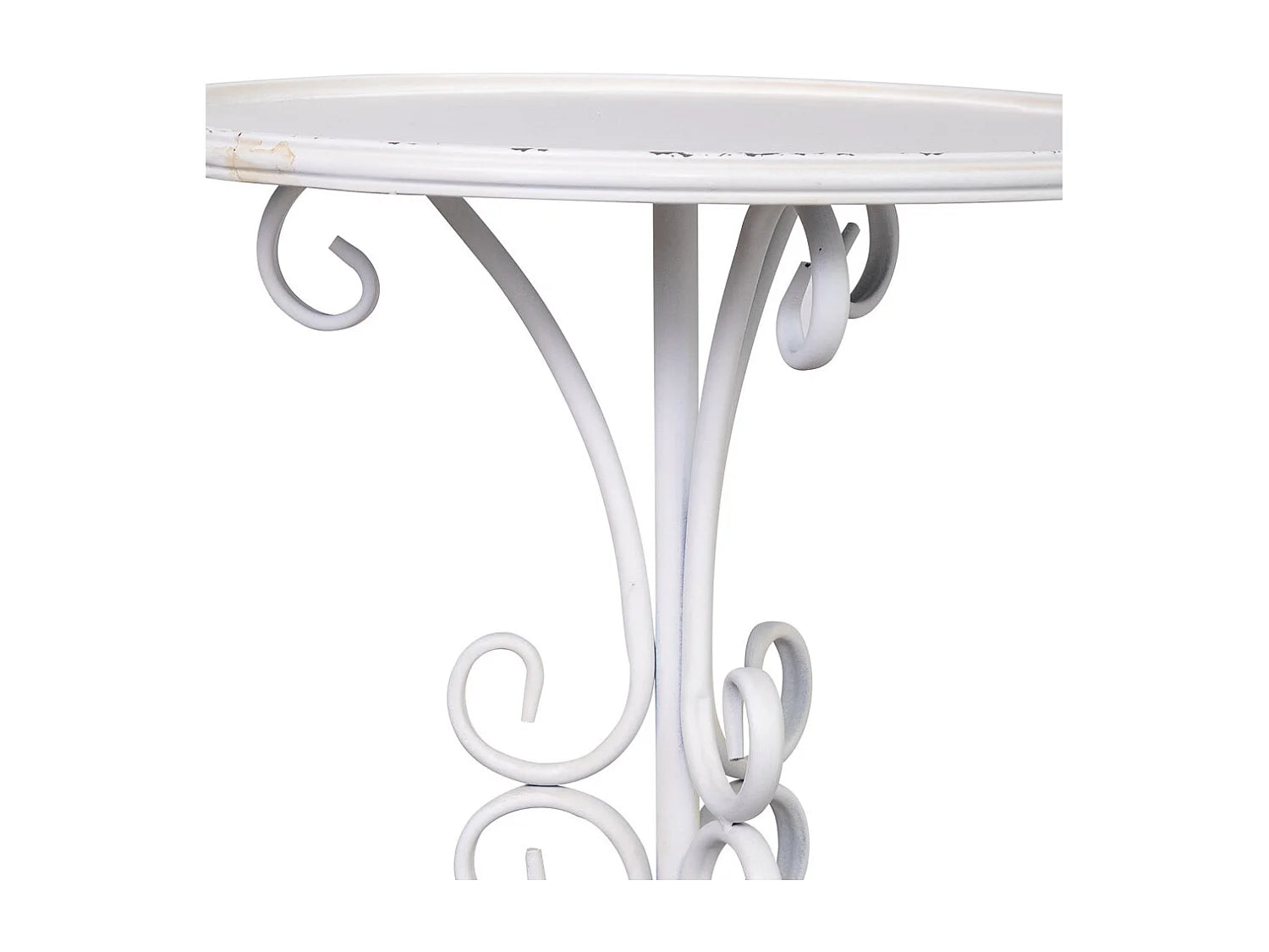 Bout de canapé haut métal blanc vieilli – BREEZA