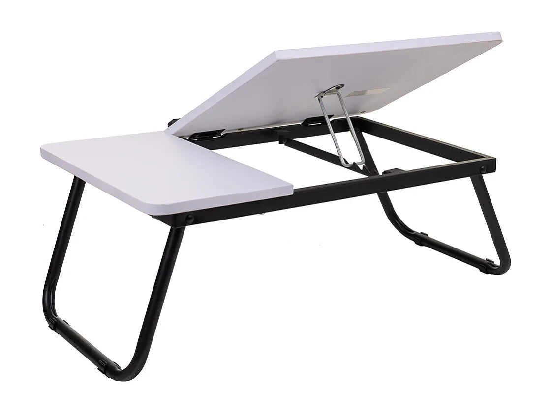 Bout de canapé pliant blanc compact et bas – PLIKO