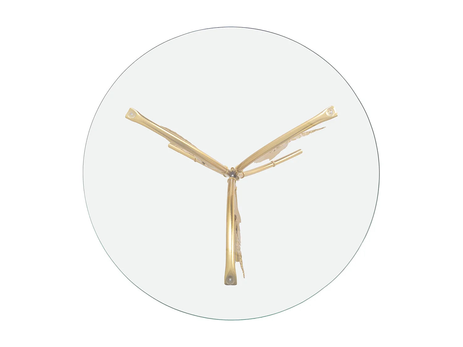 Bout de canapé d'angle rond en métal doré – SOLIS
