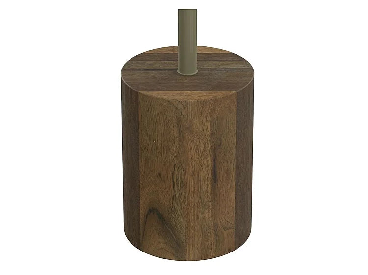 Bout de canapé rond bois de manguier et résine – INDRA