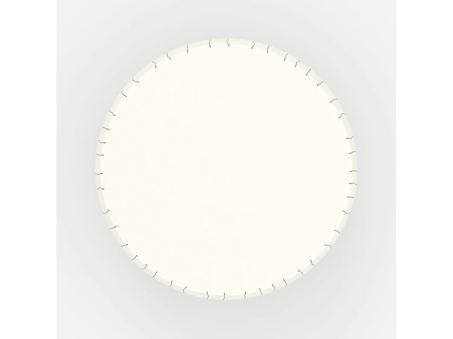 Bout de canapé rond métal blanc rayé bleu – RIGALA