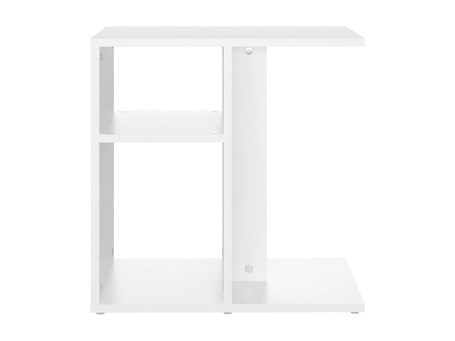 Bout de canapé en bois blanc avec rangement – NIVELA