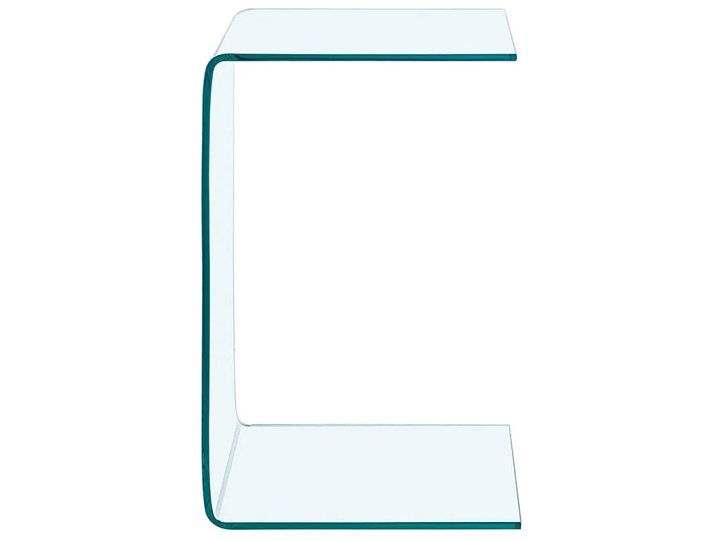 Bout de canapé en verre trempé transparent – CRISTAL