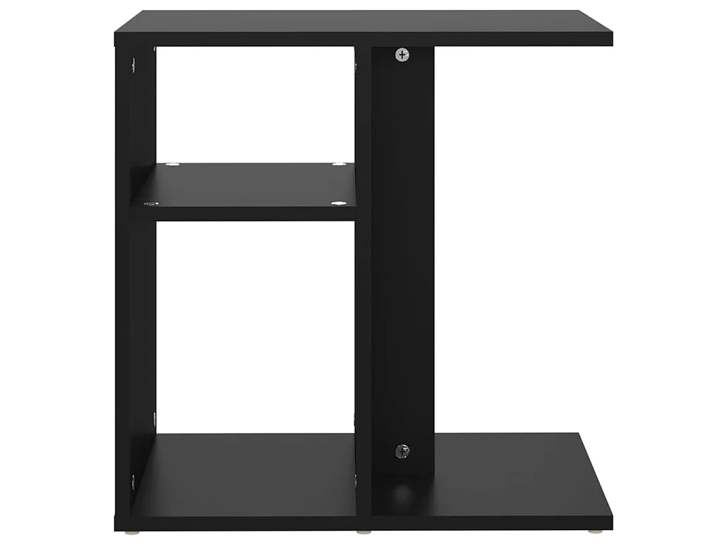 Bout de canapé cube en bois noir réversible – ORION