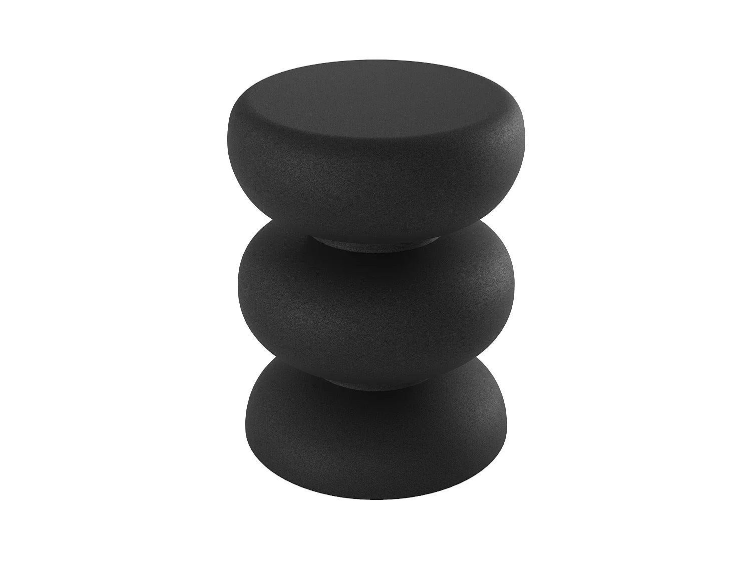 Bout de canapé rond en métal noir sculptural – TRIVELA