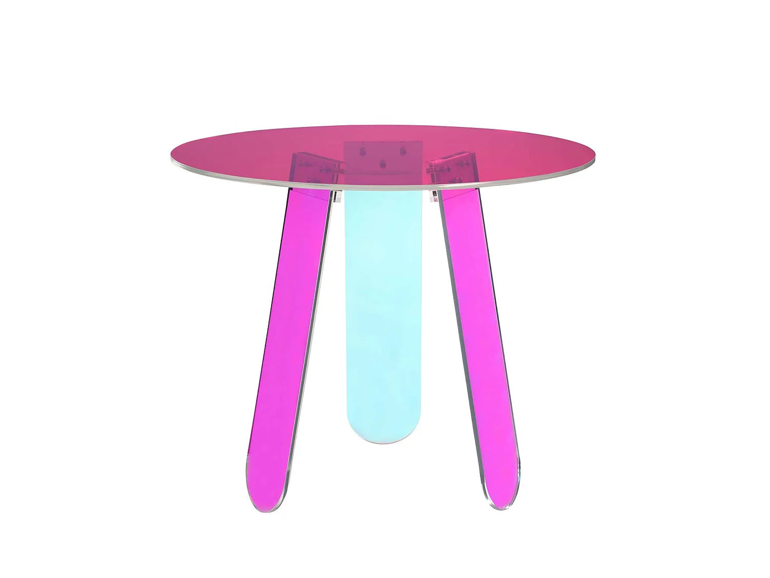 Bout de canapé carré acrylique opalescent – OPALEA