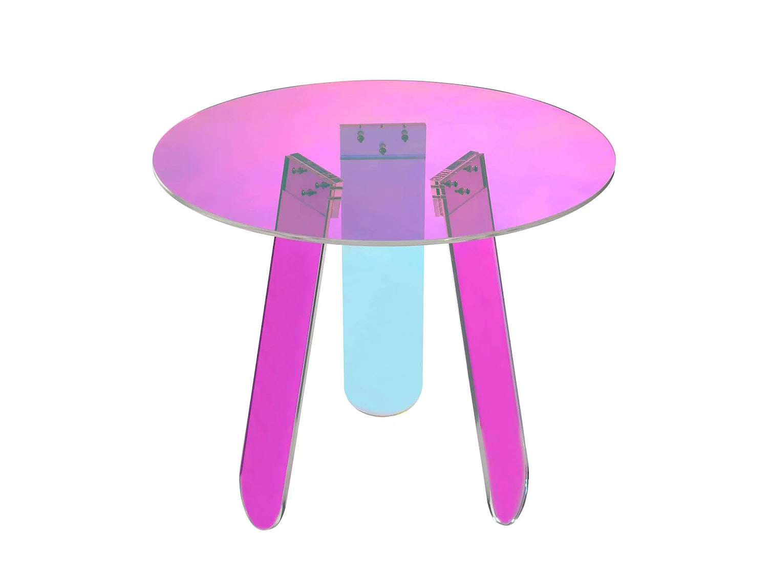 Bout de canapé carré acrylique opalescent – OPALEA