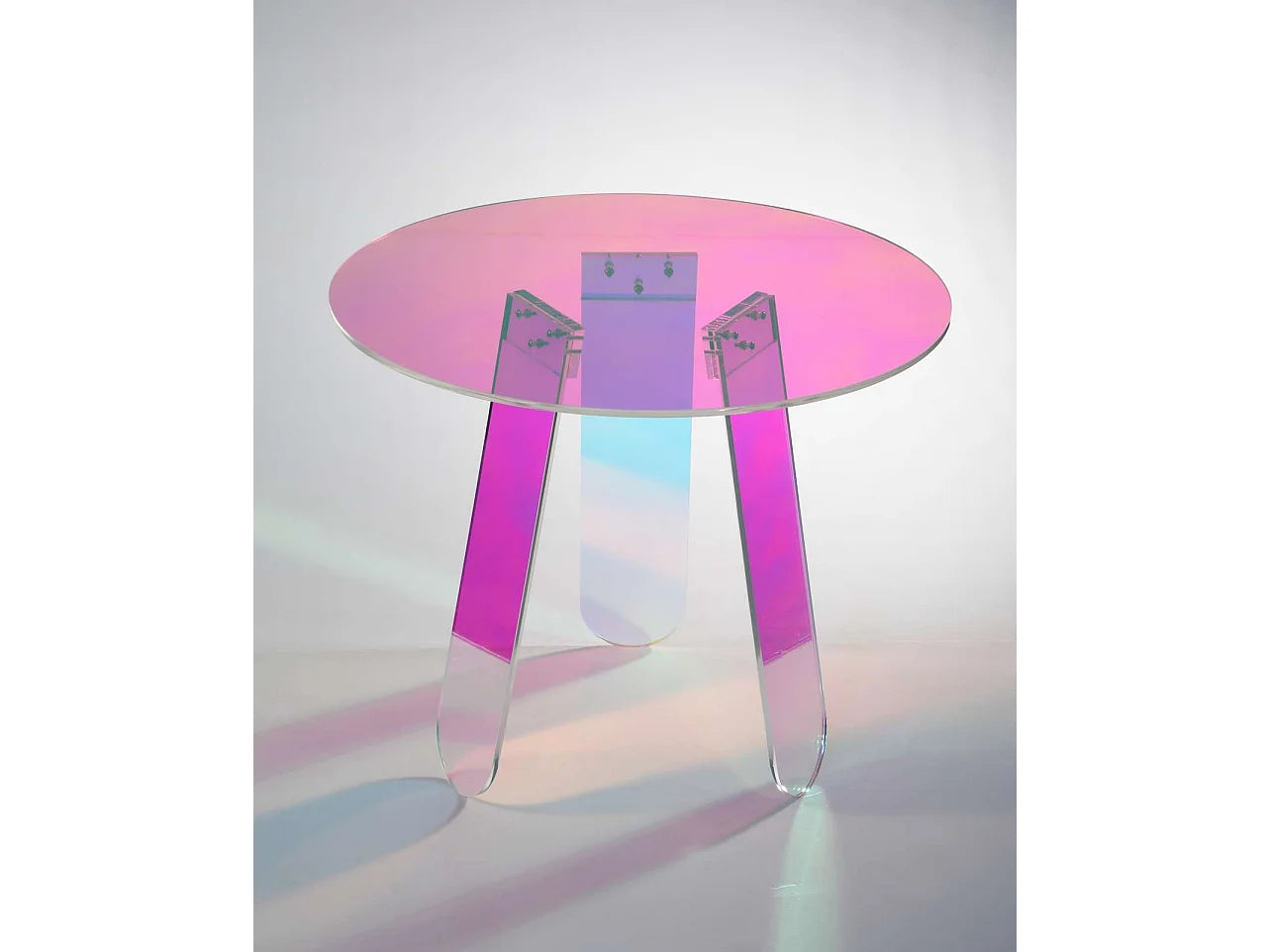 Bout de canapé carré acrylique opalescent – OPALEA