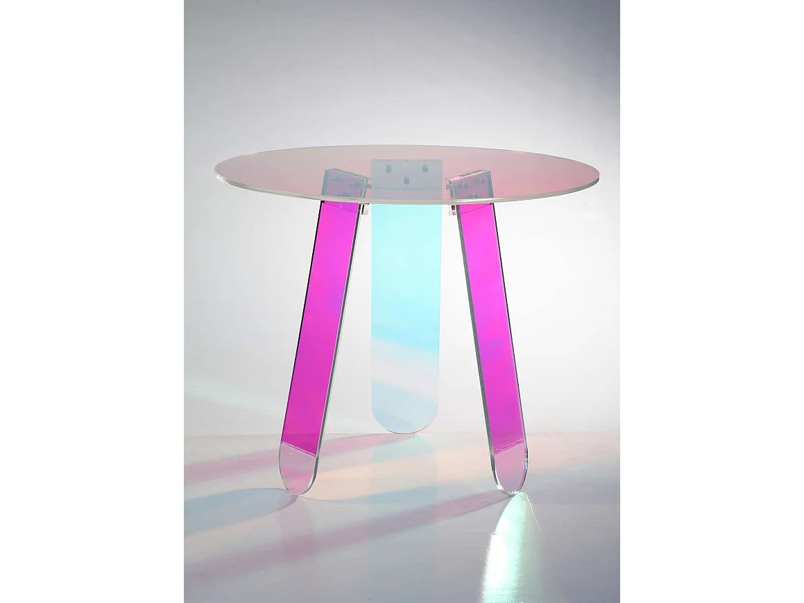Bout de canapé carré acrylique opalescent – OPALEA