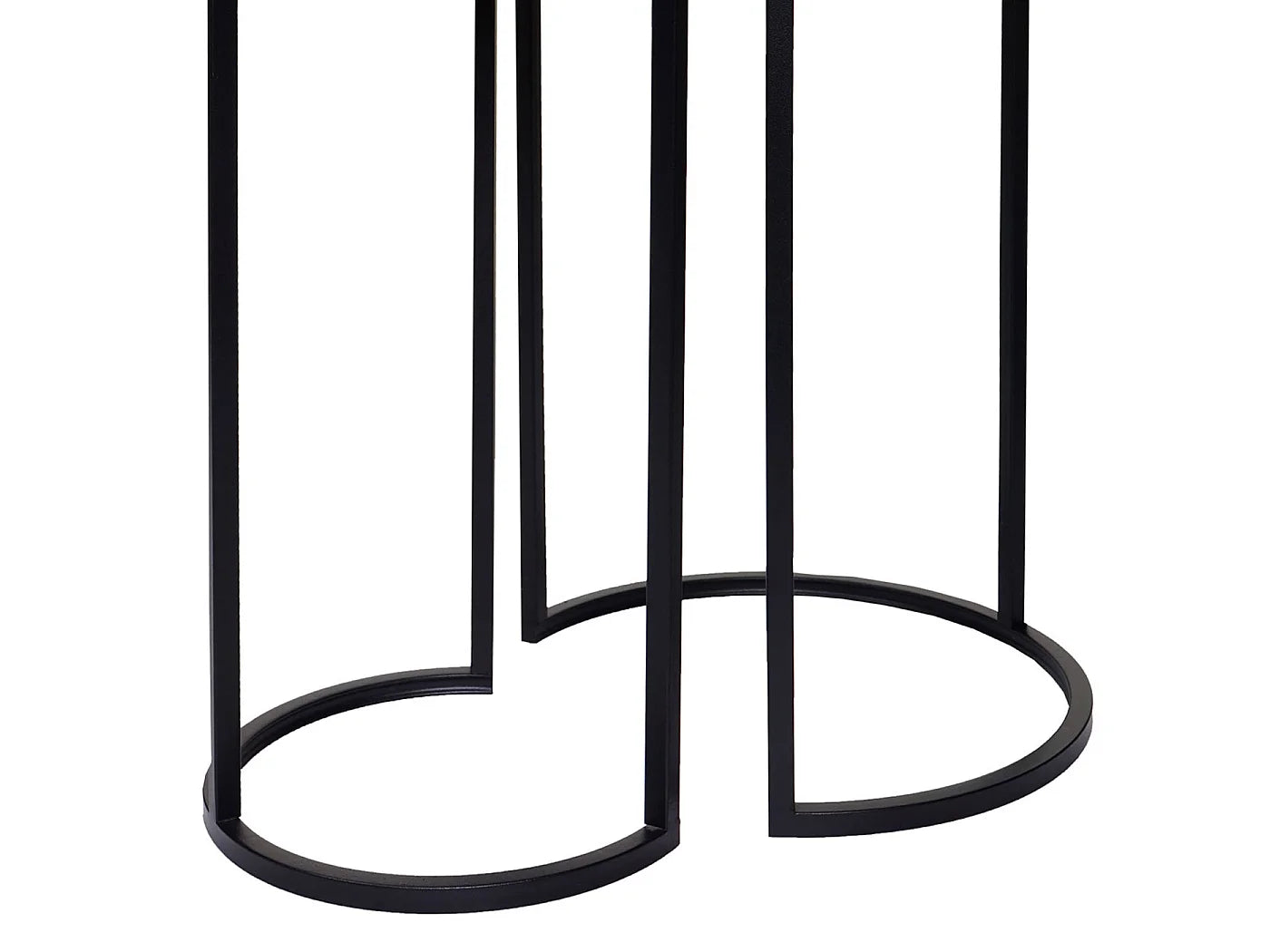 Bout de canapé lot de 2 effet marbre blanc et noir – GIGORA