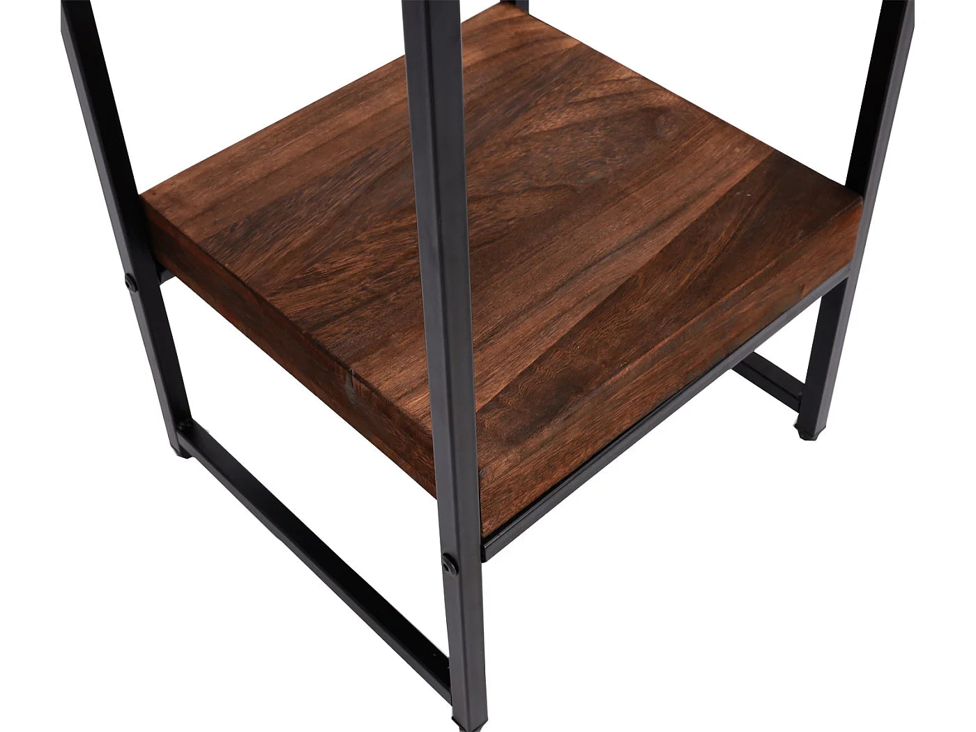 Bout de canapé pin marron haut deux plateaux – TRONCO