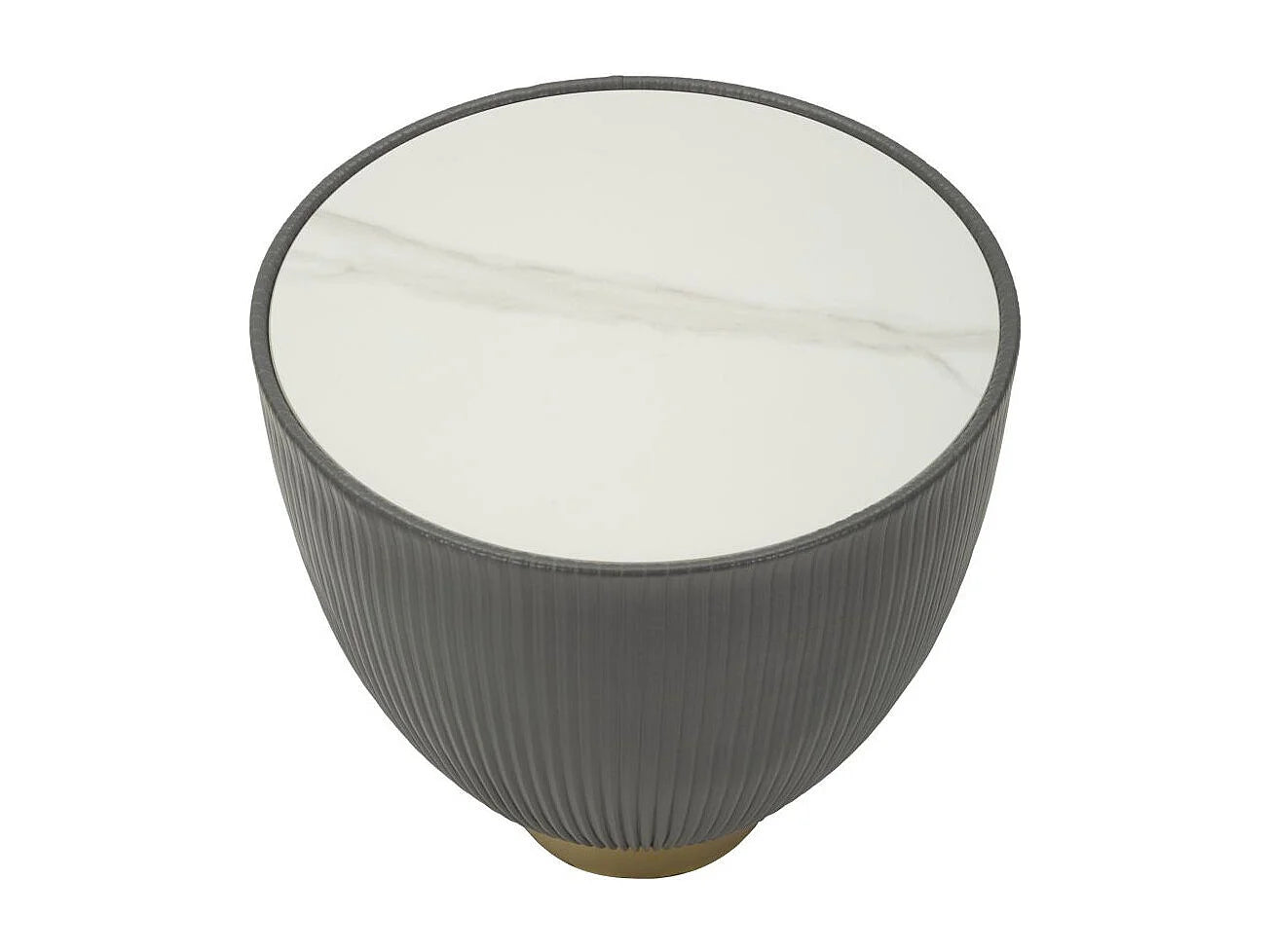 Bout de canapé rond effet marbre gris design – CALEV