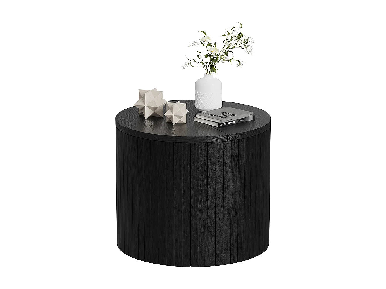 Bout de canapé pliable en chêne et noir – TAVILO