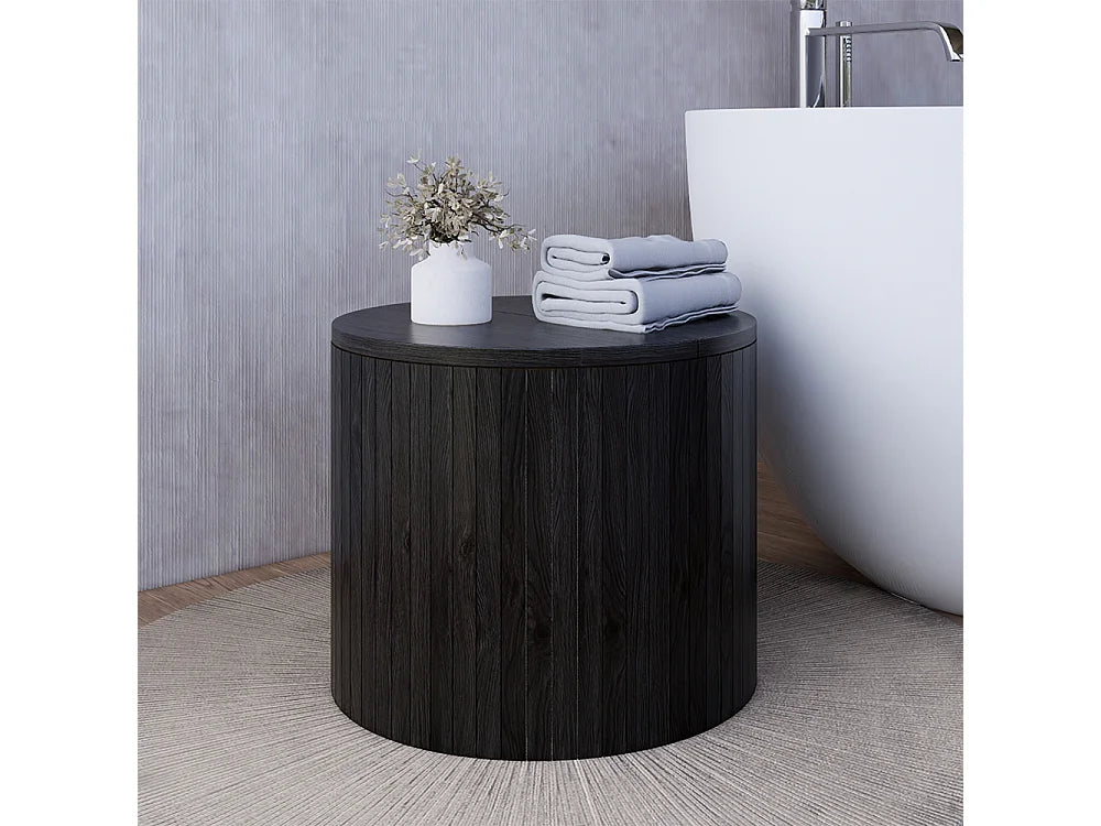 Bout de canapé pliable en chêne et noir – TAVILO