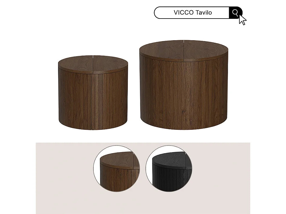 Bout de canapé pliable en chêne naturel – TAVLO